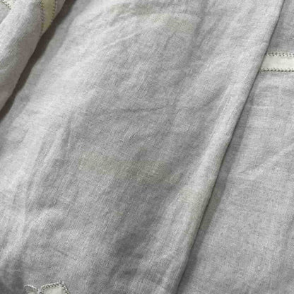 Prada All-over Linen Tucked Pleated Flared Skirt 38 Beige AA