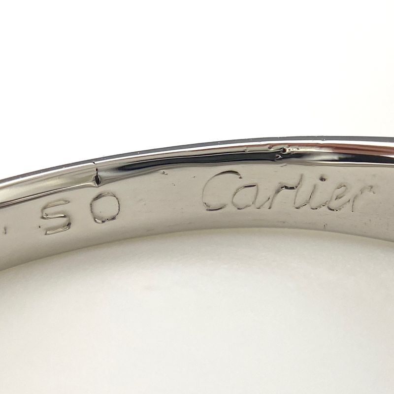 Cartier Diamond Design Ring Platinum Ring Size 15 Pt950 Diamond Ladies