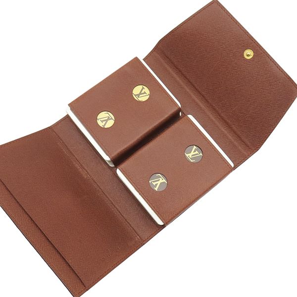 Louis Vuitton Small Trump Card Case Monogram Canvas Monogram Gold Hardware