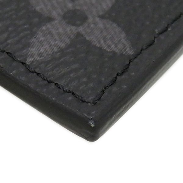 Louis Vuitton Coin Case Coin Card Holder Leather Monogram Eclipse Canvas