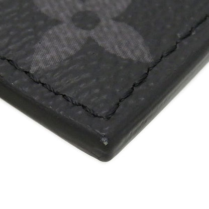 Louis Vuitton Coin Case Coin Card Holder Leather Monogram Eclipse Canvas