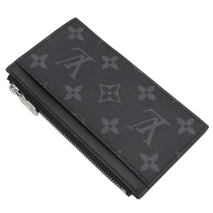 Louis Vuitton Coin Case Coin Card Holder Leather Monogram Eclipse Canvas
