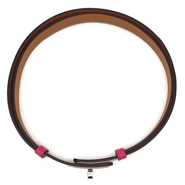 Hermes Belt Kelly 18 Vaux Epson GP Rose Mexico Silver Hardware Turnlock