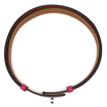 Hermes Belt Kelly 18 Vaux Epson GP Rose Mexico Silver Hardware Turnlock