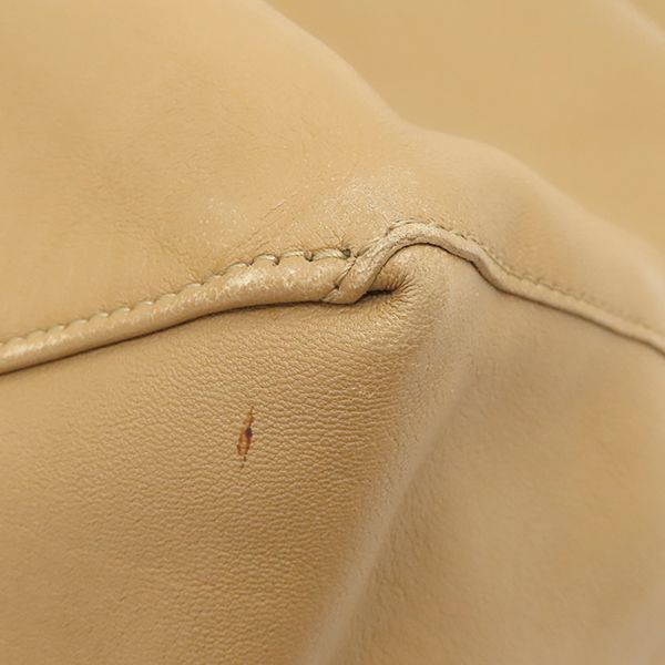 Celine Tote Bag Horizontal Cabas Leather Light Brown Gold Hardware Light Brown