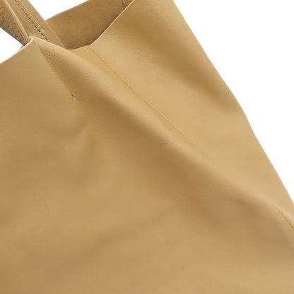 Celine Tote Bag Horizontal Cabas Leather Light Brown Gold Hardware Light Brown