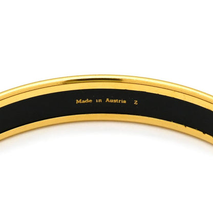 Hermes Bangle Emile PM Metal Cloisonne Multicolor and Gold Hardware