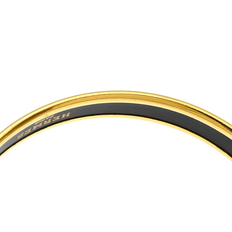 Hermes Bangle Emile PM Metal Cloisonne Multicolor and Gold Hardware