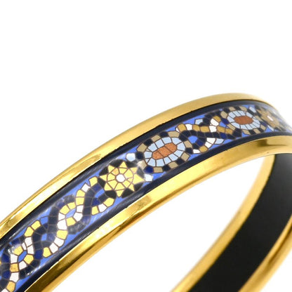 Hermes Bangle Emile PM Metal Cloisonne Multicolor and Gold Hardware