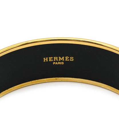 Hermes Bangle Emile GM Cloisonne Navy and Multicolor Gold Hardware Navy Blue
