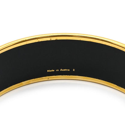 Hermes Bangle Emile GM Cloisonne Navy and Multicolor Gold Hardware Navy Blue