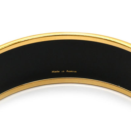 Hermes Bangle Emile GM Cloisonne Green Multicolor Gold Hardware Animal Pattern