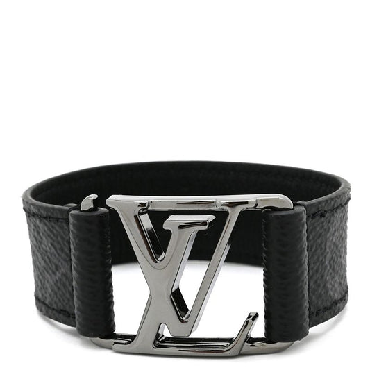 Louis Vuitton Bracelet Hockenheim Leather Monogram Eclipse Canvas Monogram