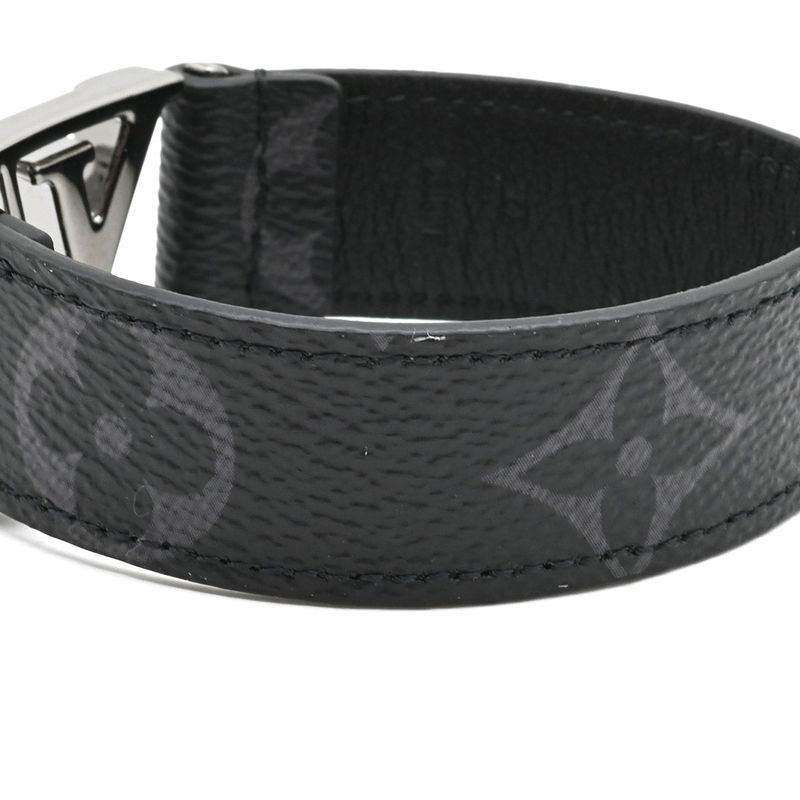 Louis Vuitton Bracelet Hockenheim Leather Monogram Eclipse Canvas Monogram