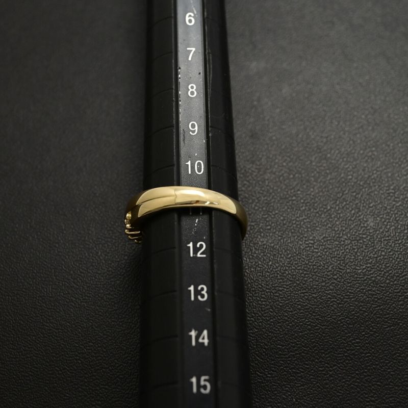 Fd:0.5ct/celine Cross Motif 18P Diamond Ring /ring/18k Yellow Gold/750-5.0g/11/y