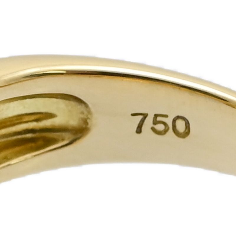 Fd:0.5ct/celine Cross Motif 18P Diamond Ring /ring/18k Yellow Gold/750-5.0g/11/y