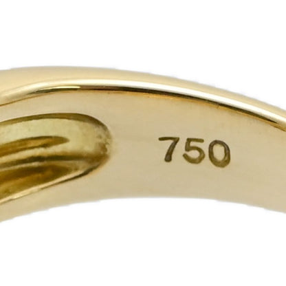 Fd:0.5ct/celine Cross Motif 18P Diamond Ring /ring/18k Yellow Gold/750-5.0g/11/y