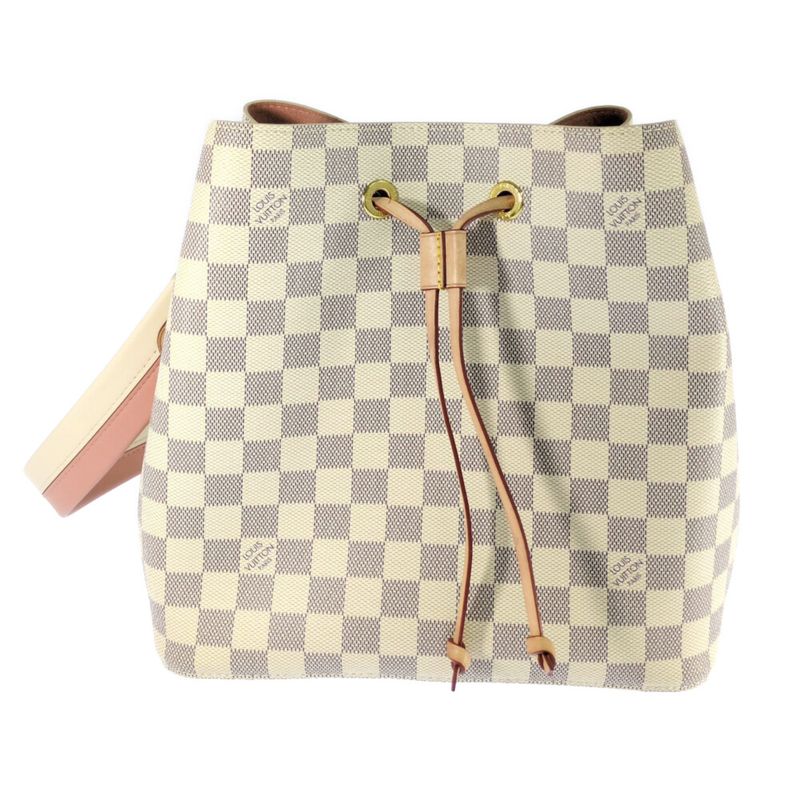 Louis Vuitton Damier Azure Neonoe Drawstring Shoulder Bag / N40152 / Rose /