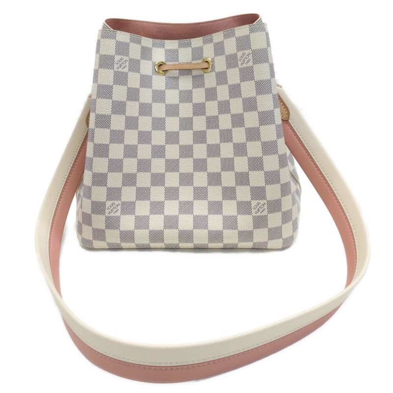 Louis Vuitton Damier Azure Neonoe Drawstring Shoulder Bag / N40152 / Rose /