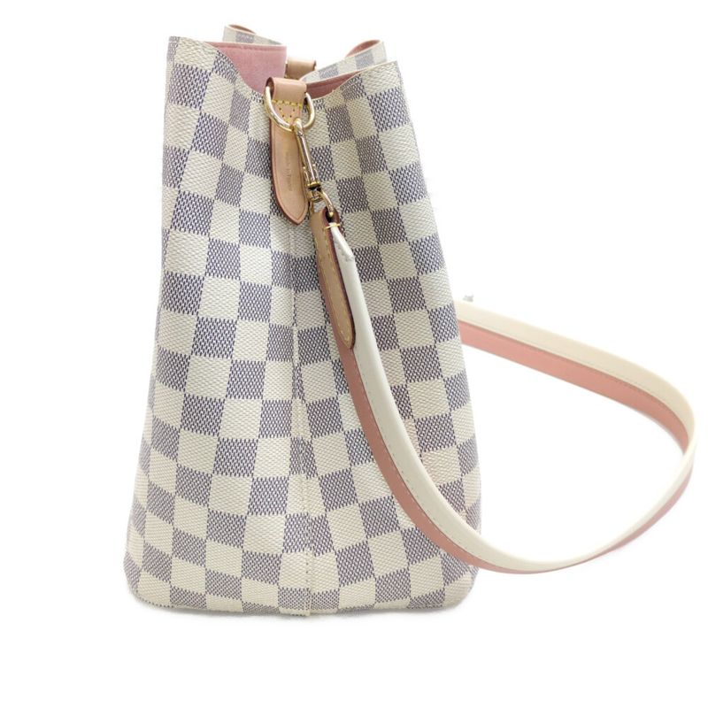 Louis Vuitton Damier Azure Neonoe Drawstring Shoulder Bag / N40152 / Rose /