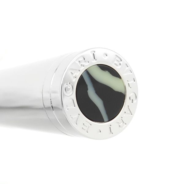 Bvlgari Bvlgari Ballpoint Pen B-Zero Metal Celluloid Silver Marble Black Ink