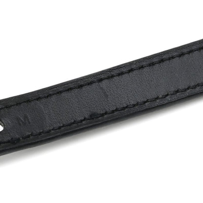 Hermes Bracelet Serie Looping Leather GP Black Orange M Gold Hardware Black