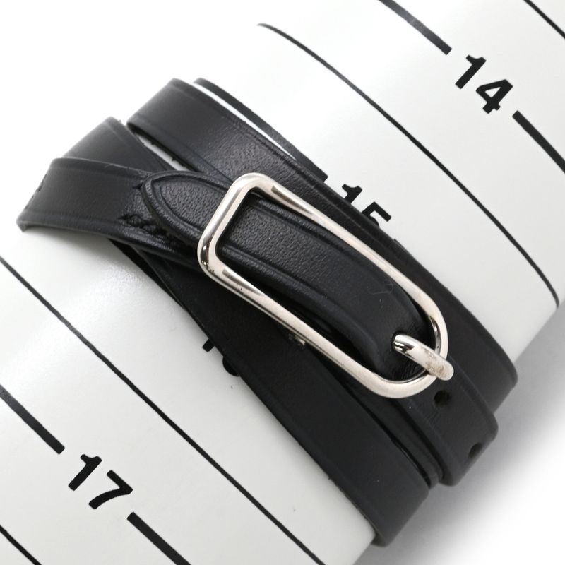 Hermes Bracelet Api 1 Leather Long Bracelet Leather Metal Black Hapi D Engraved