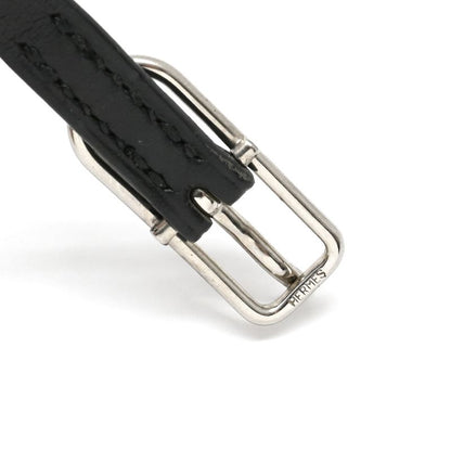 Hermes Bracelet Api 1 Leather Long Bracelet Leather Metal Black Hapi D Engraved