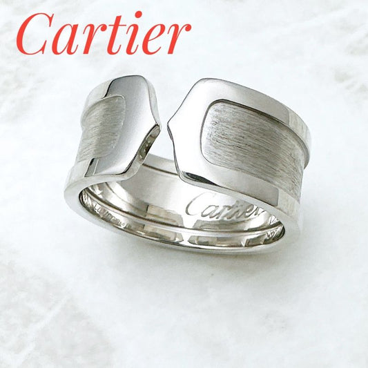 Cartier C2 Wide White Gold  Ring 61 A