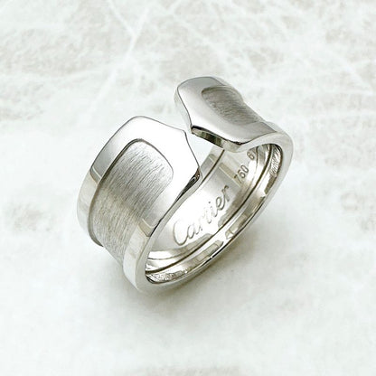 Cartier C2 Wide White Gold  Ring 61 A