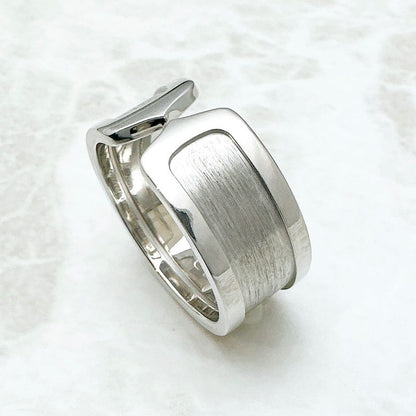 Cartier C2 Wide White Gold  Ring 61 A