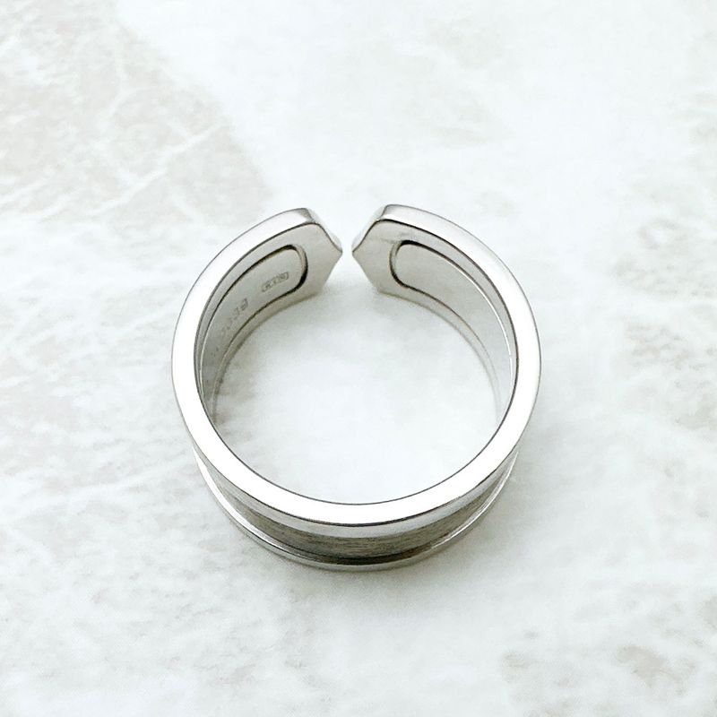 Cartier C2 Wide White Gold  Ring 61 A