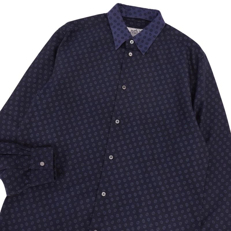 Hermes Shirt Long Sleeves Long Sleeves Serie Buttons All Over
