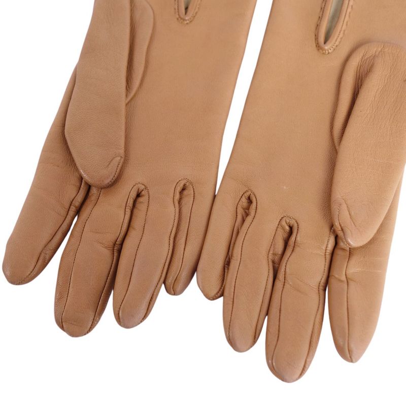 Hermes Gloves Lamb Leather H Logo Women's France
