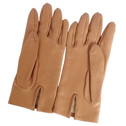 Hermes Gloves Lamb Leather H Logo Women's France