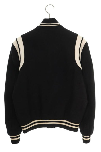 Saint Laurent Paris Teddy 354718 Y180w Leather Trim Stajan Blouson Men's 44