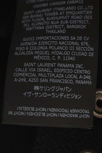 Saint Laurent Paris Teddy 354718 Y180w Leather Trim Stajan Blouson Men's 44