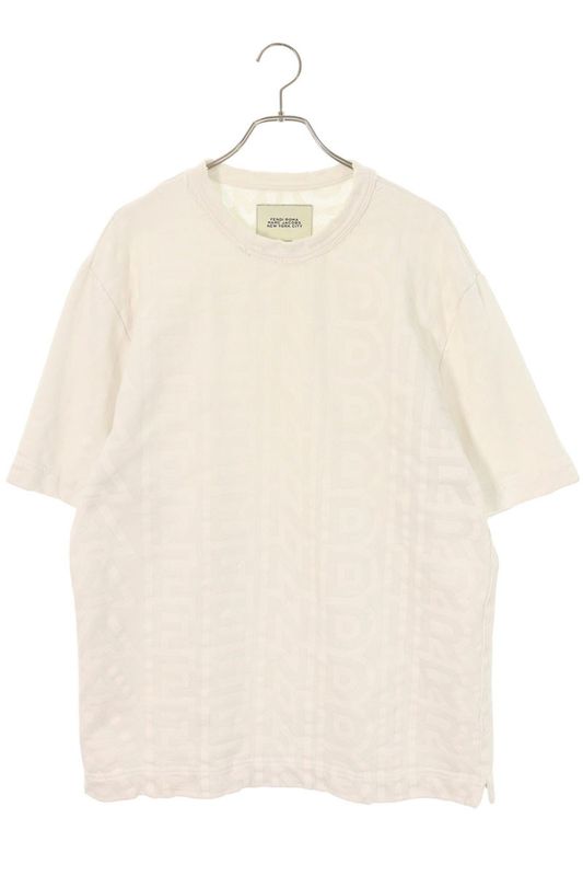 Fendi X Marc Jacobs MARC Jacobs Fy1239 AOFL Logo Print All Over Damaged T-shirt