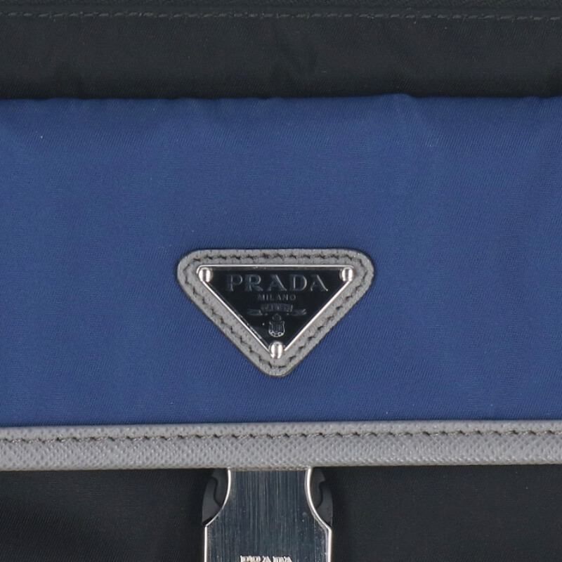 Prada 2nh011 Triangle Plate Nylon Clutch Bag For Men
