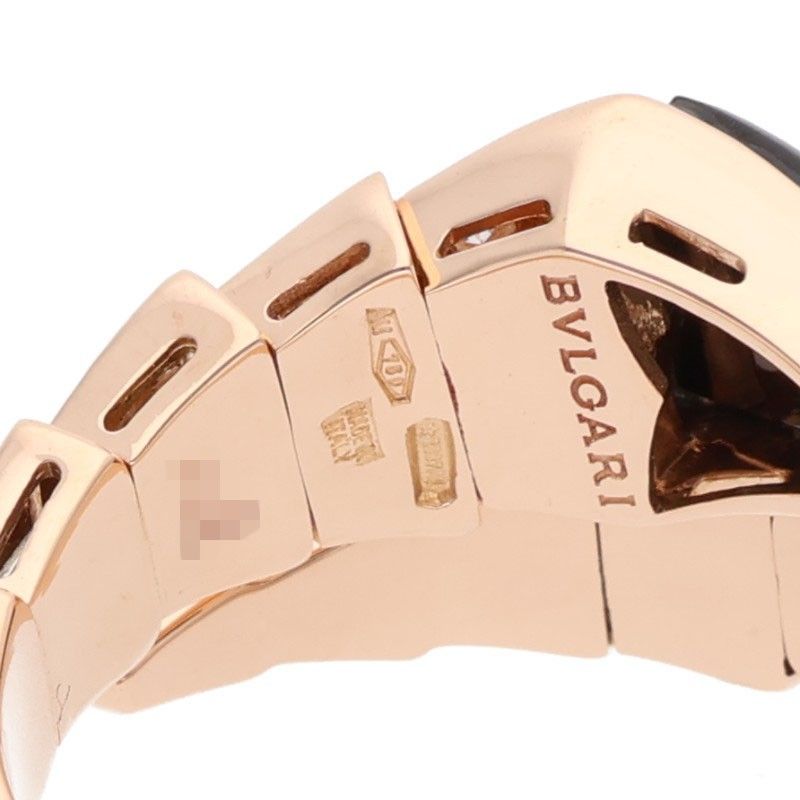 Bulgari Serpenti Viper #XXL 18K Pink Gold Diamond Ring Men's Size 21