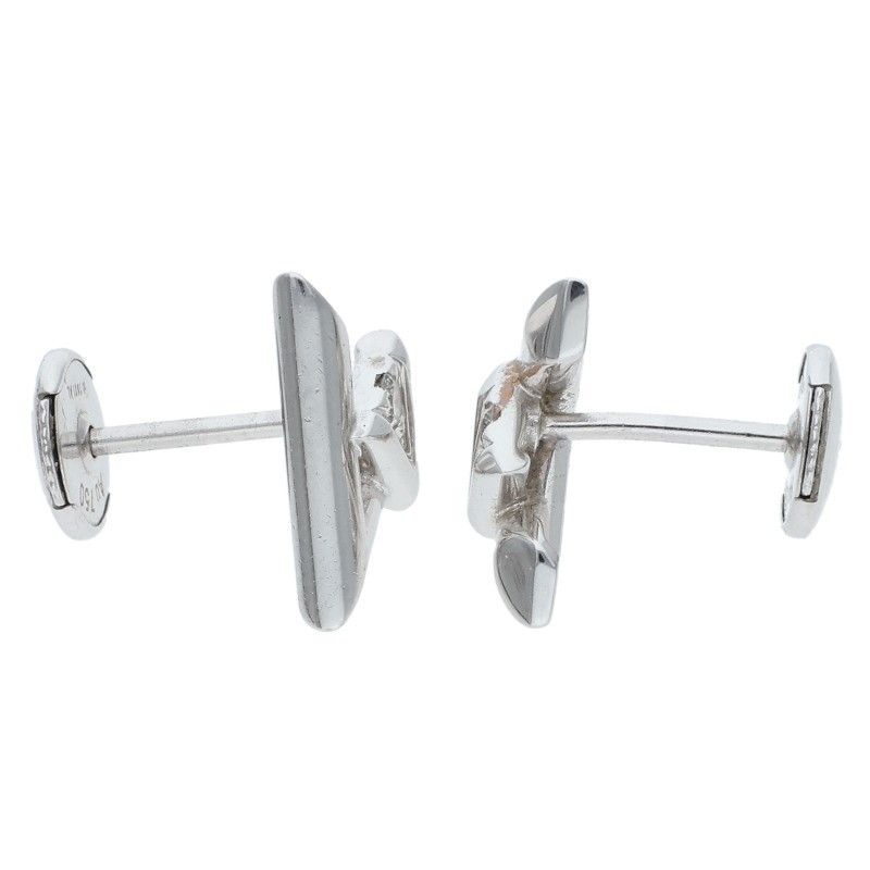 Louis Vuitton Q96970 Volto One 18kwg Diamond Earrings Men's