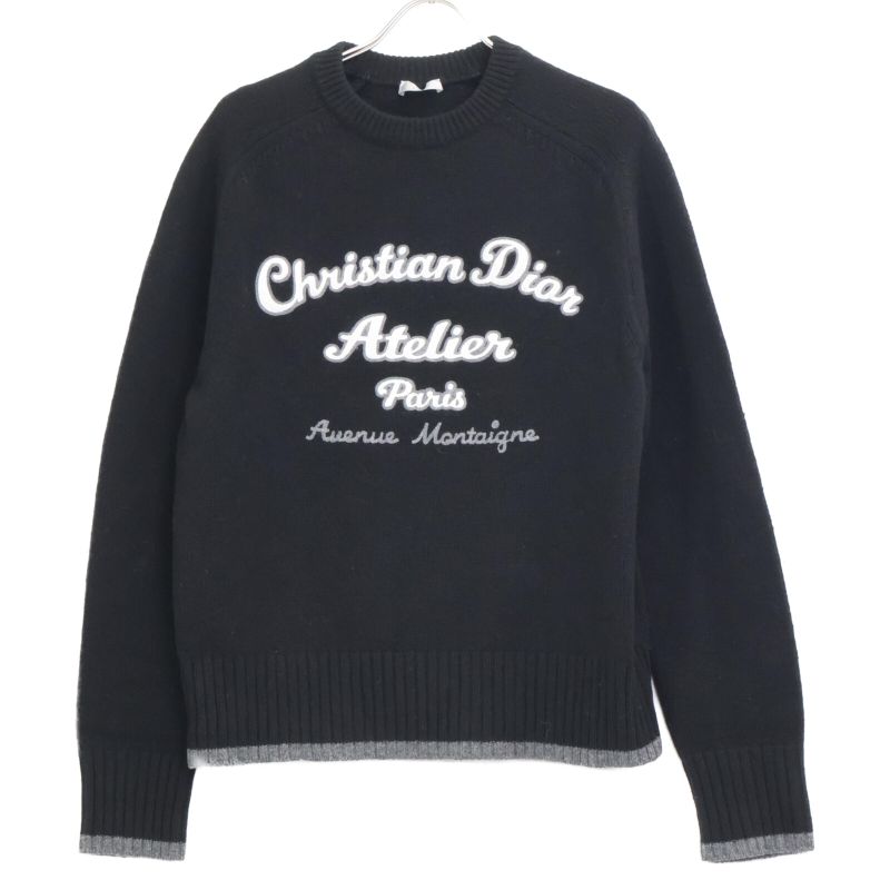 DIOR Black 213m640at298 Atelier Embroidery Knit M