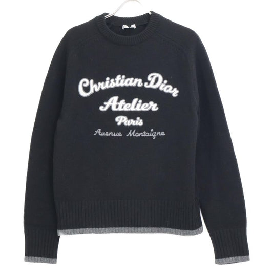 DIOR Black 213m640at298 Atelier Embroidery Knit M