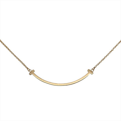 Tiffany & Co Tiffany & Co T-smile Small Necklace 18K Pink Gold 2.8g Pink Gold