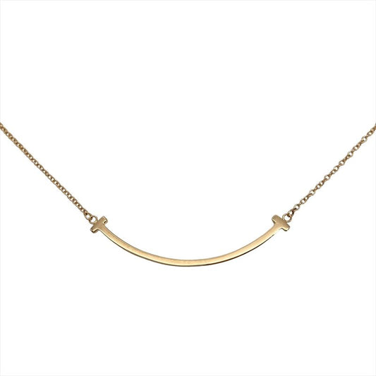 Tiffany & Co Tiffany & Co T-smile Small Necklace 18K Pink Gold 2.8g Pink Gold
