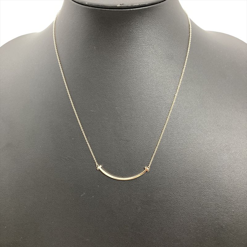 Tiffany & Co Tiffany & Co T-smile Small Necklace 18K Pink Gold 2.8g Pink Gold