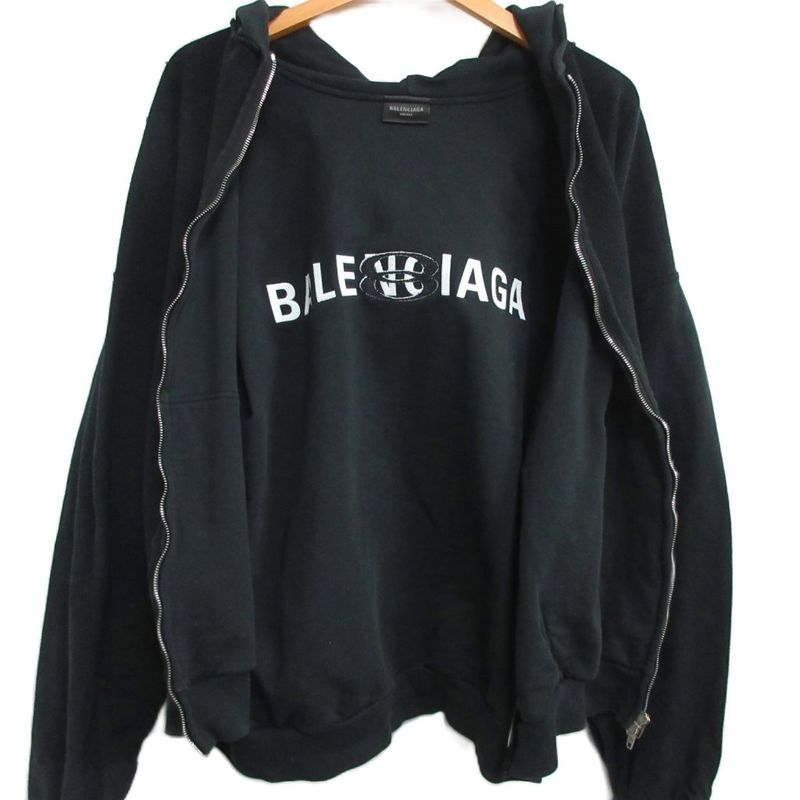 Balenciaga 24SS Inside OUT Zip-up Hoodie 790378 Inside Out Zip-up Hoodie Logo