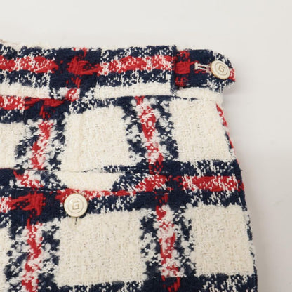 Gucci 657877 2-tuck Checked Tweed Shorts 38