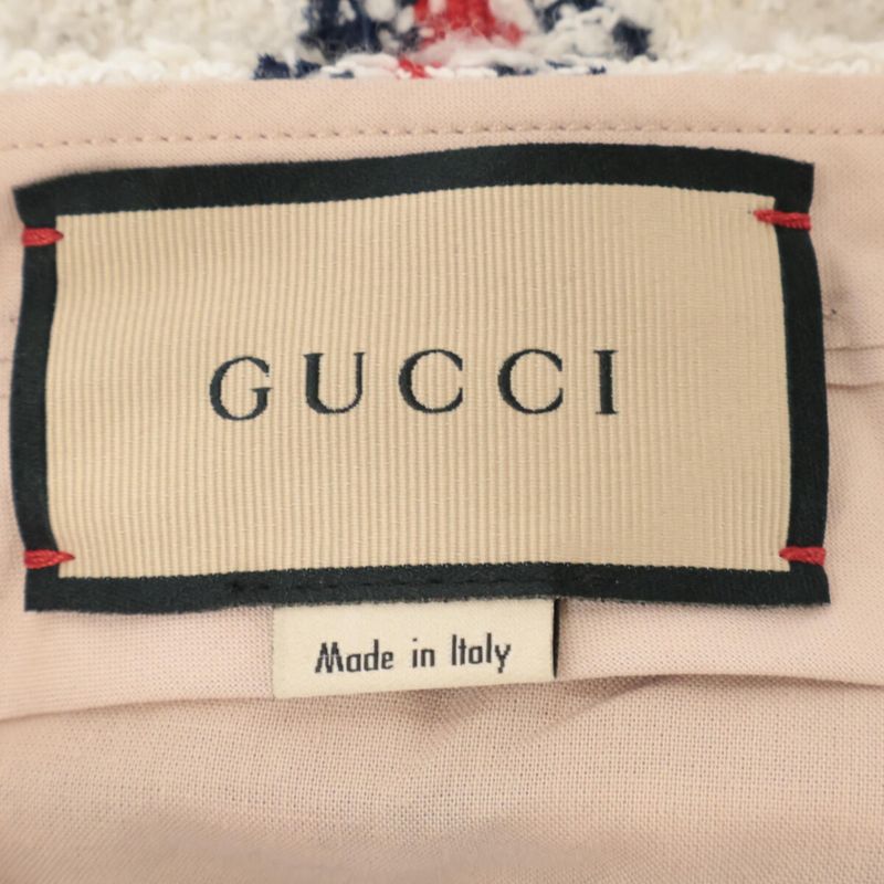 Gucci 657877 2-tuck Checked Tweed Shorts 38