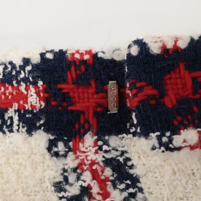 Gucci 657877 2-tuck Checked Tweed Shorts 38